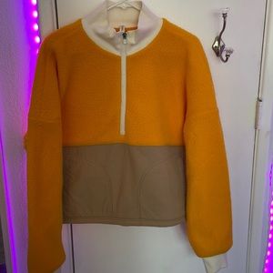 Yellow Fabletics sweat shirt with zipper